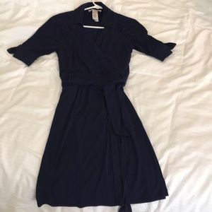 Navy Laundry Wrap style Dress